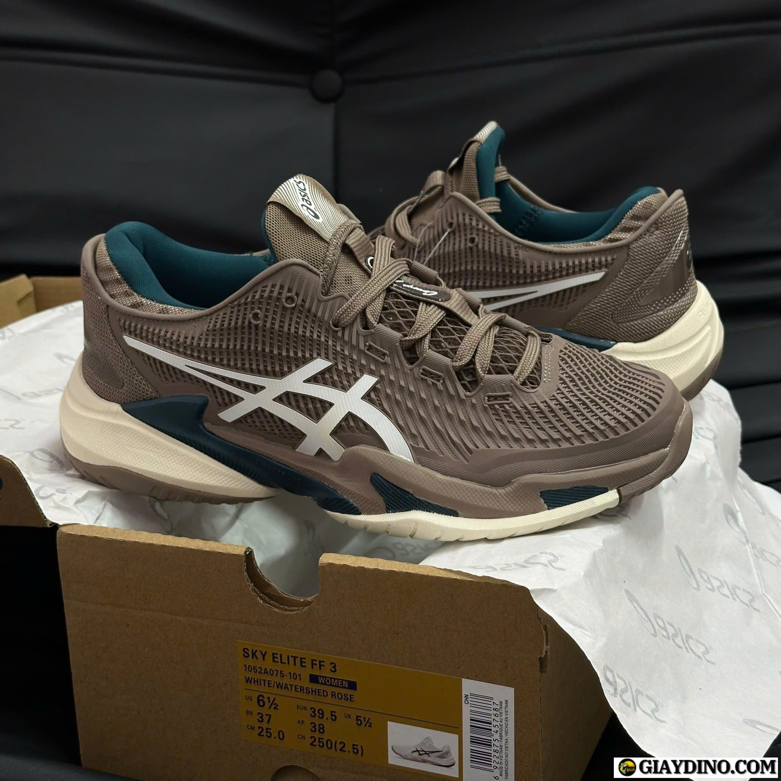 Giay Asics Court FF 3 Taupe Xam Trang Giày Asics Court FF 3 Taupe Xám Trắng