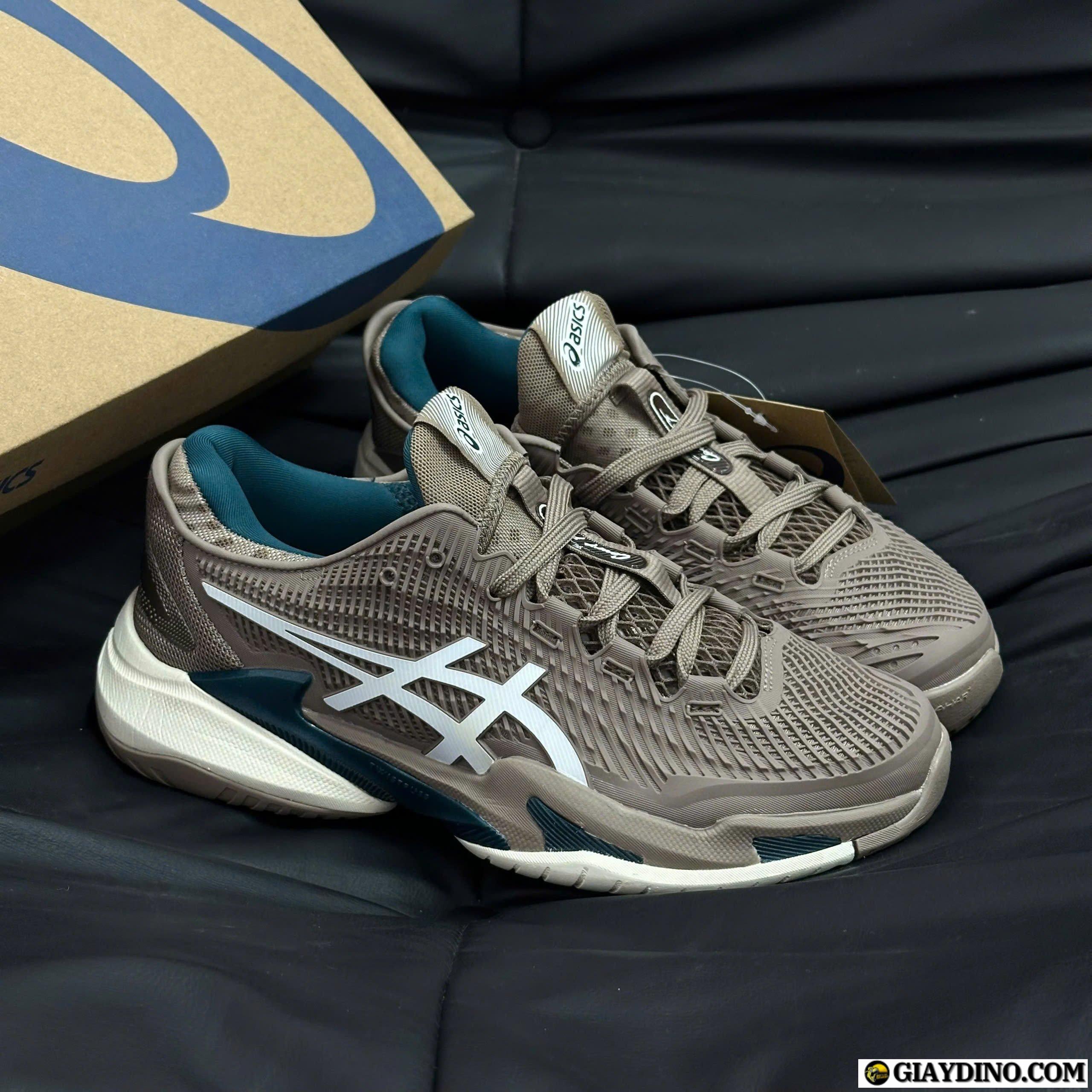 Giay Asics Court FF 3 Taupe Xam Xanh Reu Giày Asics Court FF 3 Taupe Xám Xanh Rêu