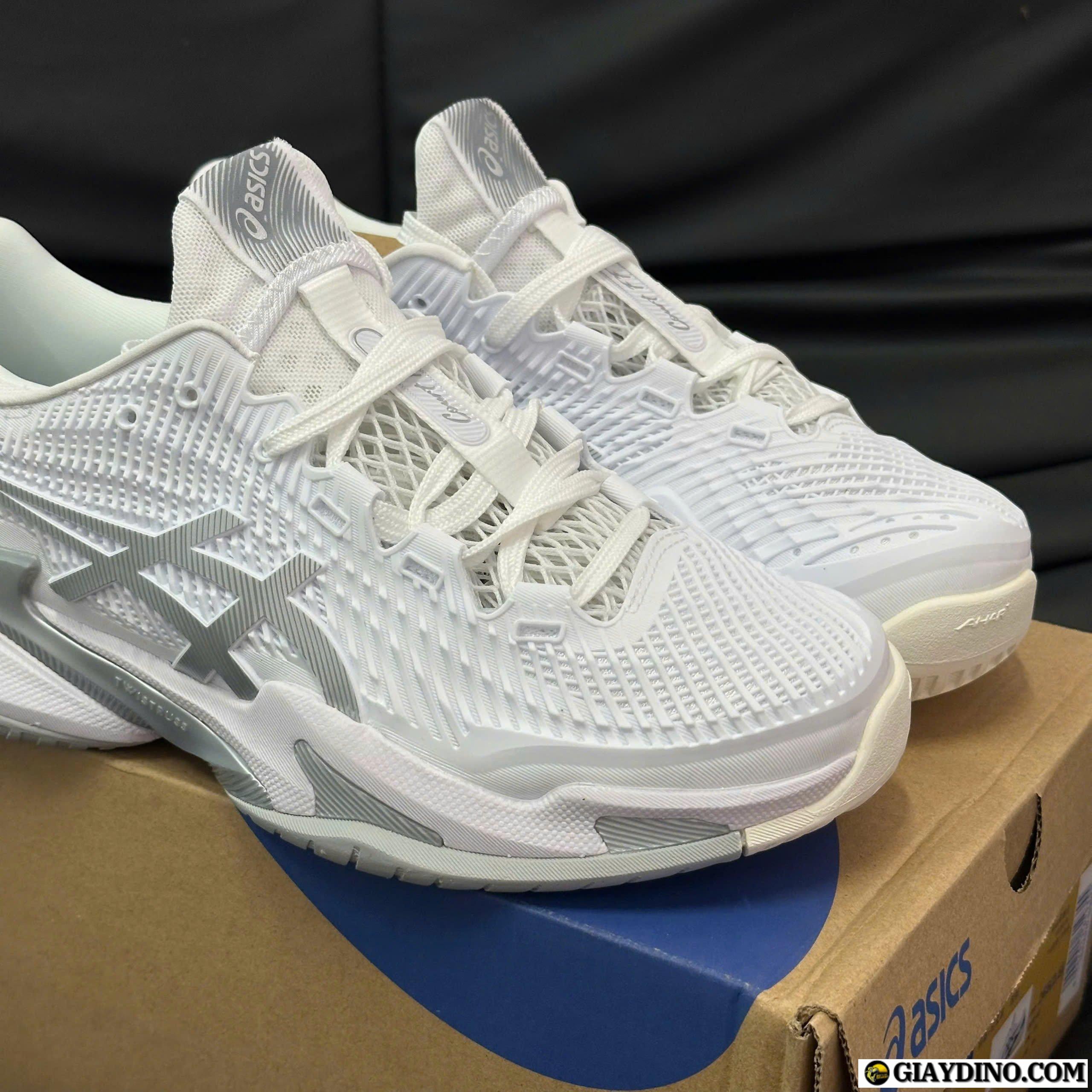 Giay Asics Court FF 3 Trang Bac Giày Asics Court FF 3 Trắng Bạc