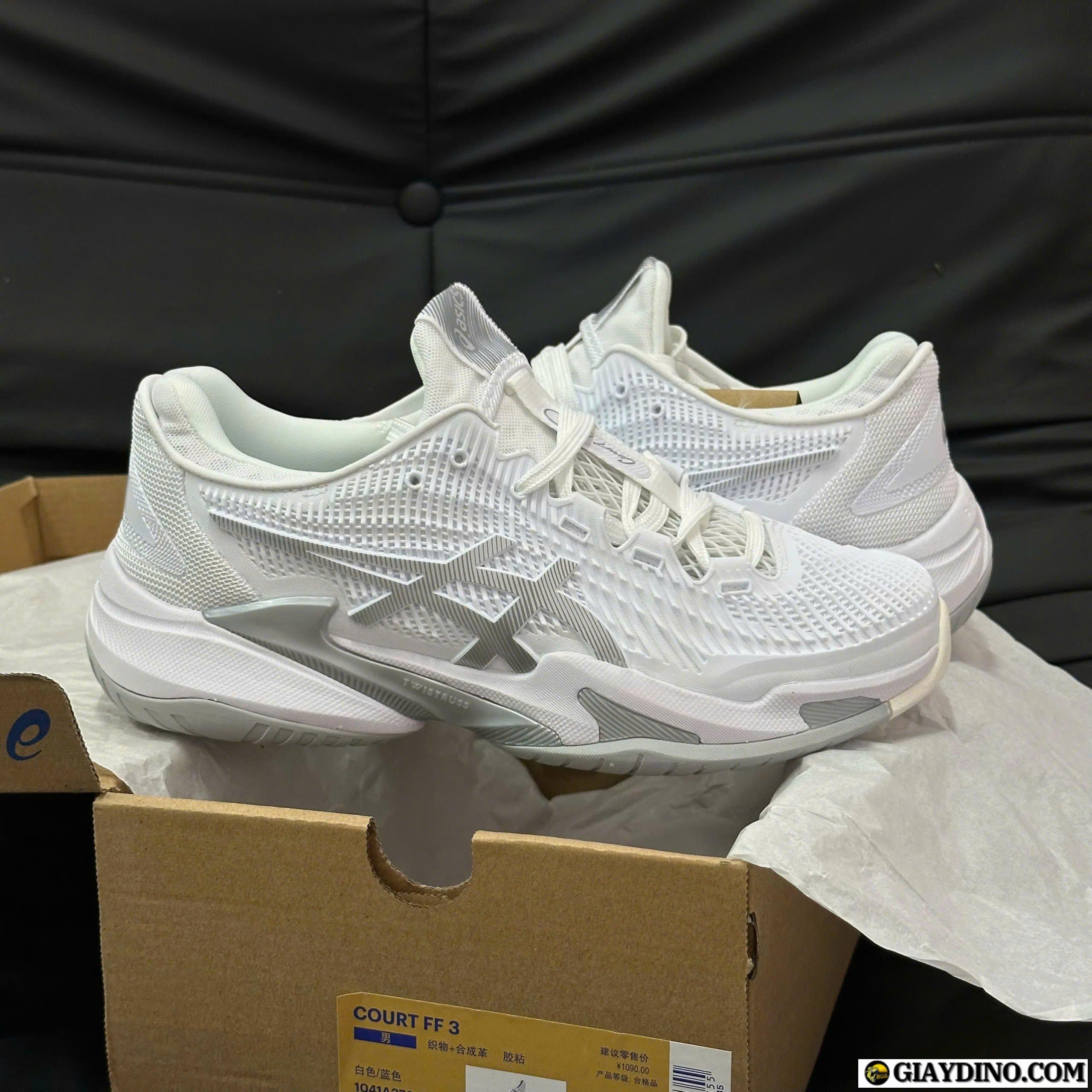 Giay Asics Court FF 3 White Silver Trang Bac Giày Asics Court FF 3 White Silver Trắng Bạc