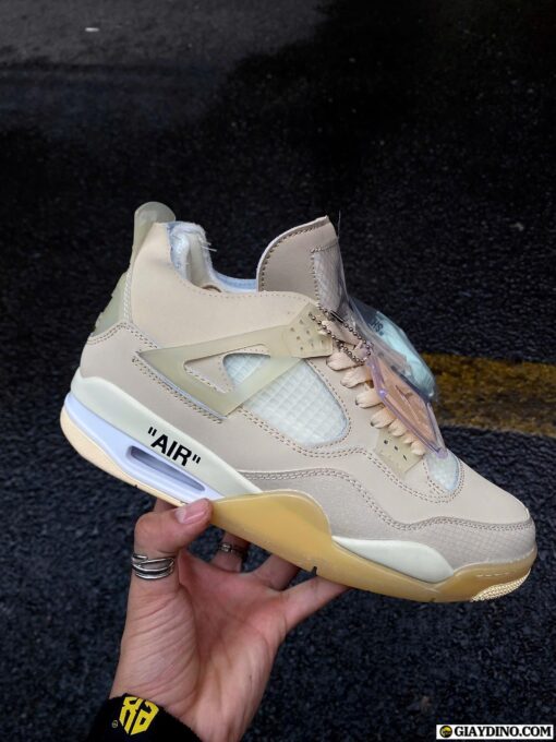 Giày Nike Jordan 4 Retro Off-White Sail Màu Kem