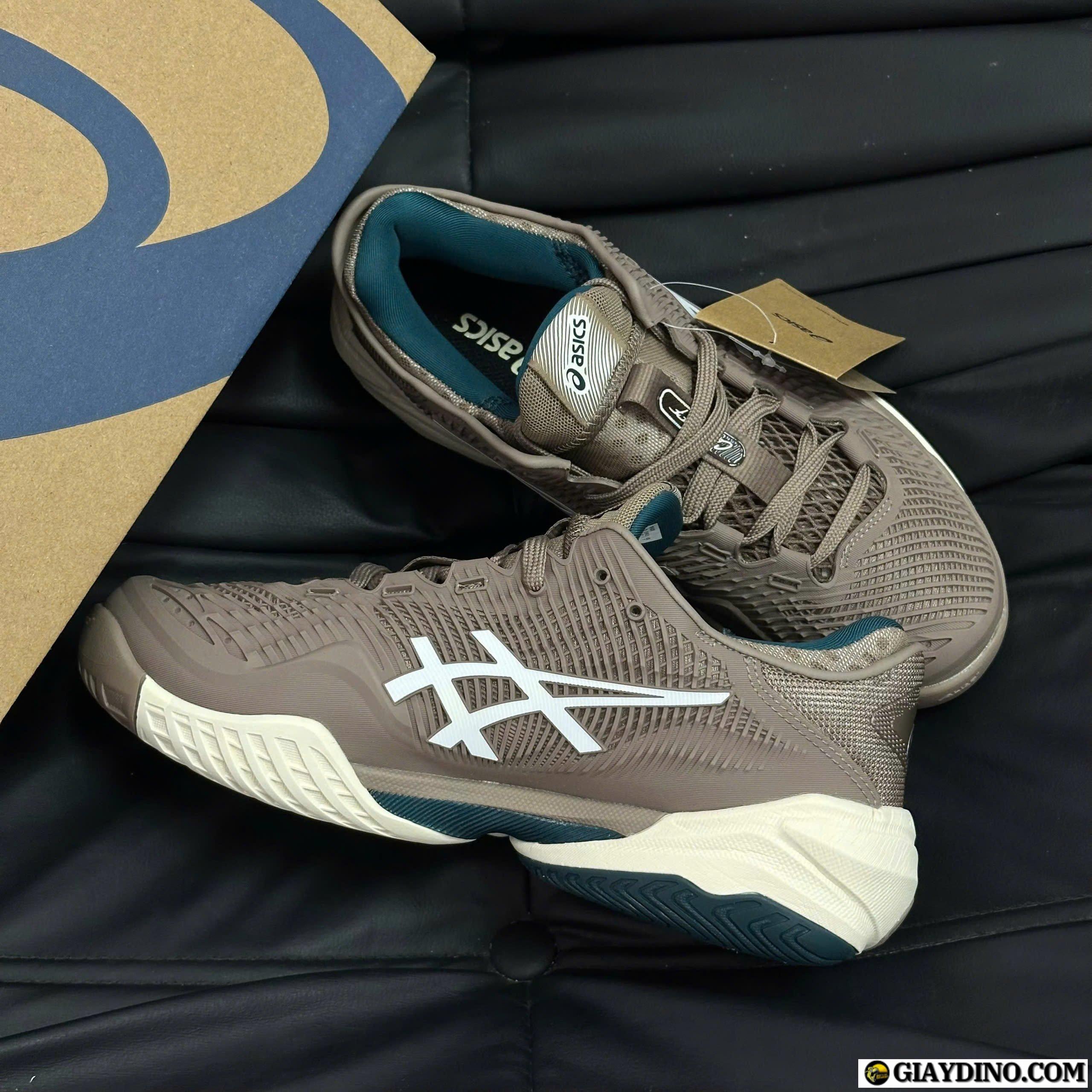 Giay Pickleball Asics Court FF 3 Xam Xanh La Giày Pickleball Asics Court FF 3 Xám Xanh Lá