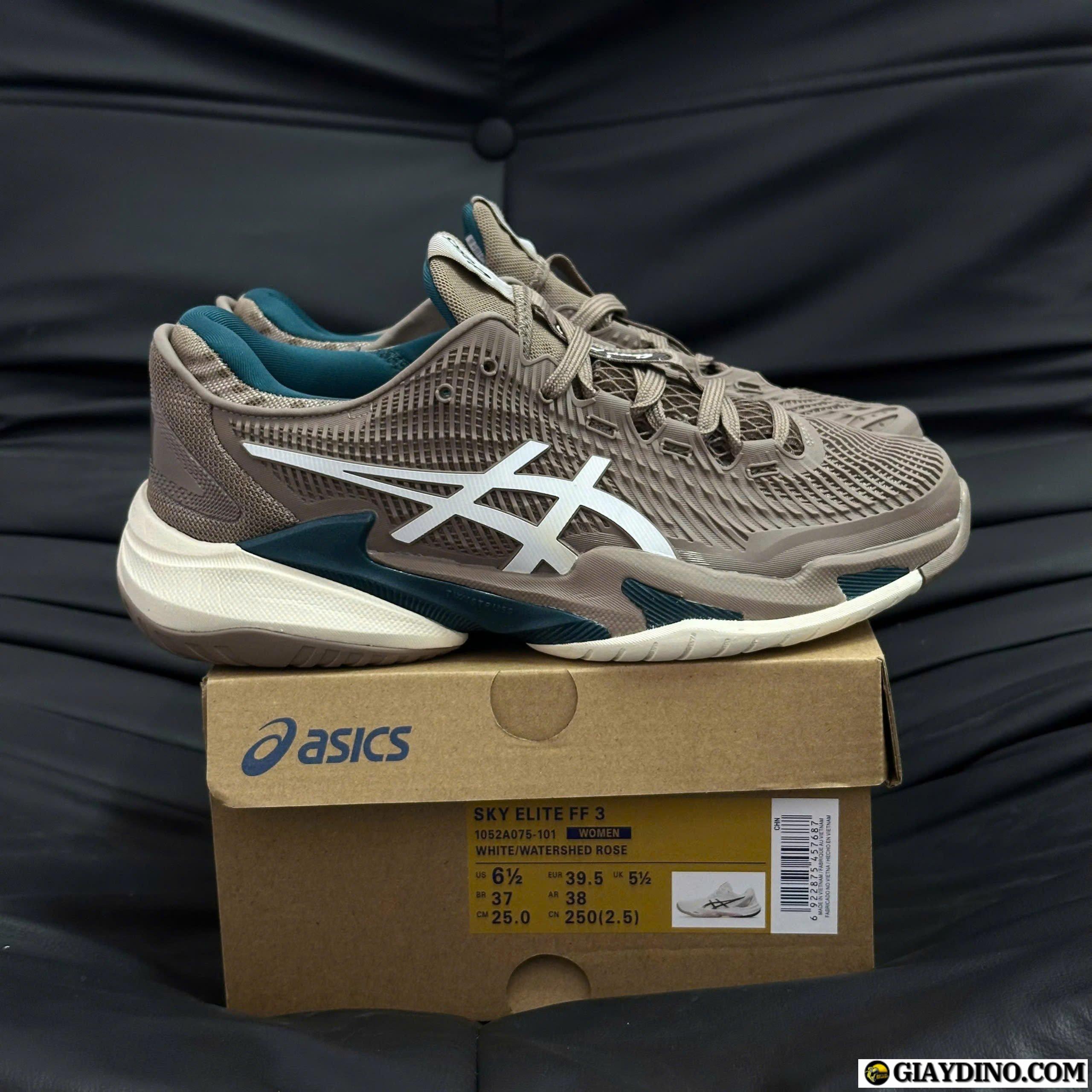 Giay Tennis Asics Court FF 3 Taupe Grey Green Giày Tennis Asics Court FF 3 Taupe Grey Green