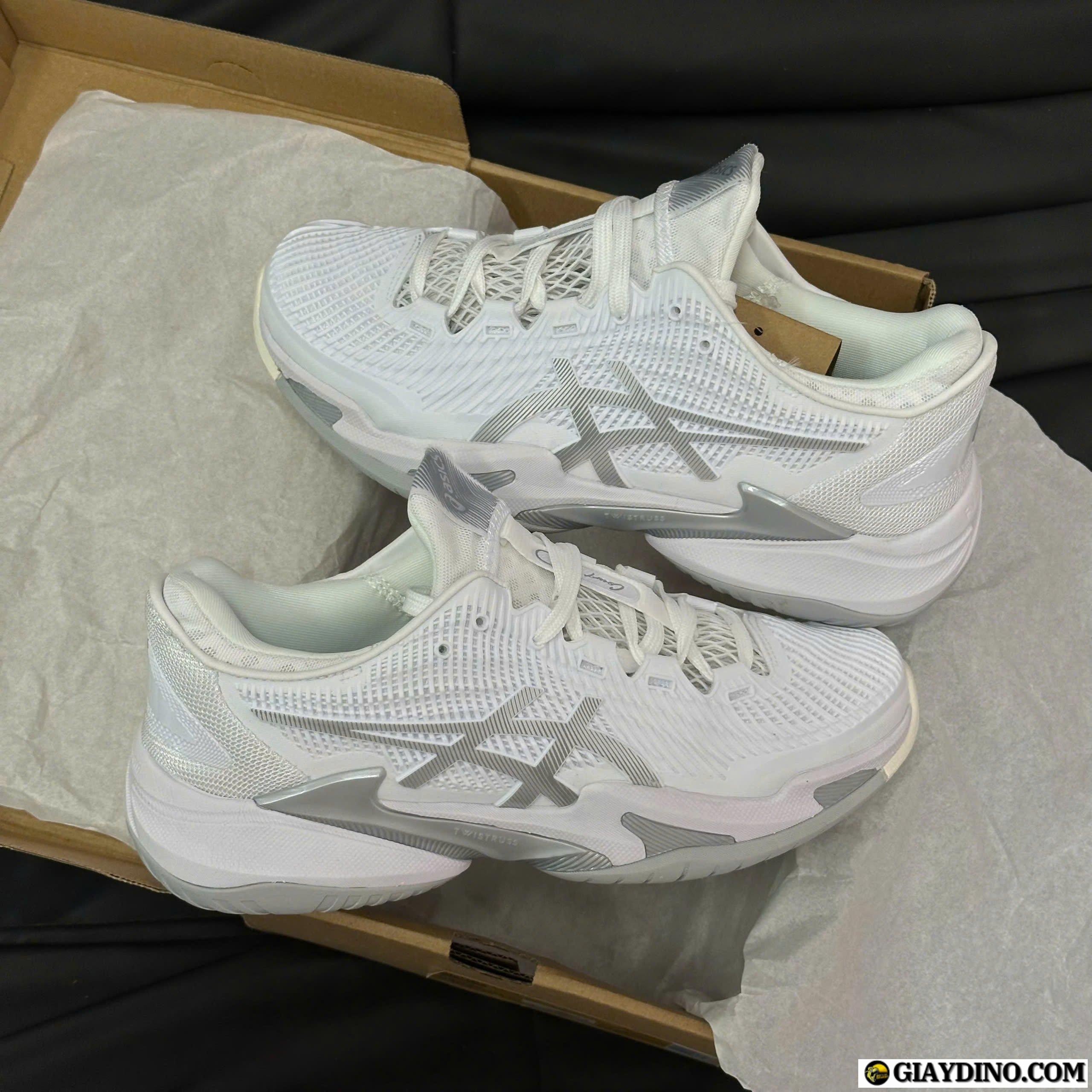 Giay Tennis Asics Court FF 3 White Pure Silver Giày Pickleball Asics Court FF 3 White Pure Silver