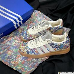 Giày Liberty London Adidas Gazelle Indoor Beige