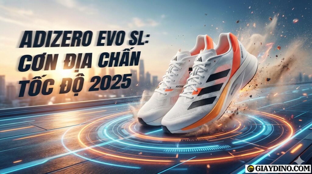 Adizero Evo SL Con dia chan dinh hinh lai giay tap chay 2025 Adizero Evo SL: Cơn địa chấn định hình lại giày tập chạy 2025
