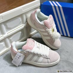 Giày Adidas Originals Campus Hồng Trắng Da Lộn