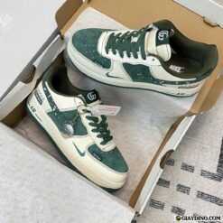 Giay Nike AF1 Gucci Trang Xanh La Giày Nike AF1 Gucci Trắng Xanh Lá