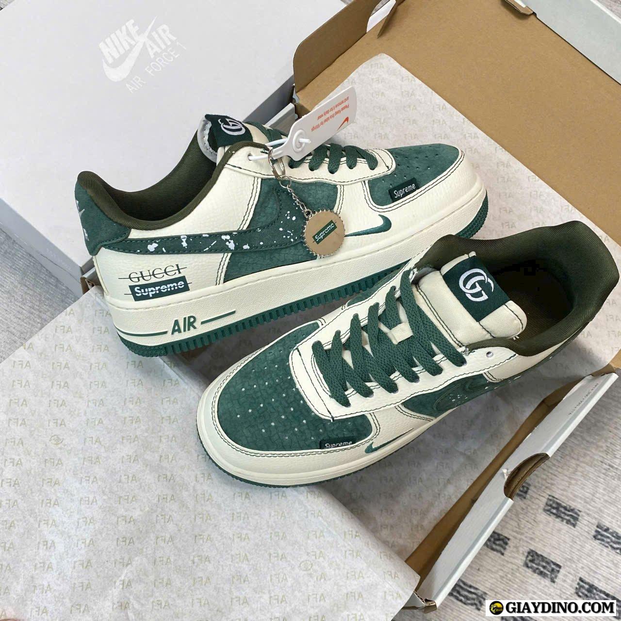 Giày Nike AF1 Supreme Gucci White Green Giày Nike AF1 Supreme Gucci White Green