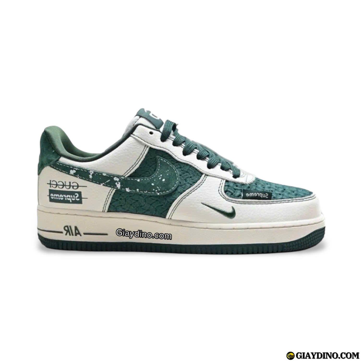 Giay Nike Air Force 1 Supreme Gucci Inspired Green 1 Giày Nike Air Force 1 Supreme Gucci Inspired Green