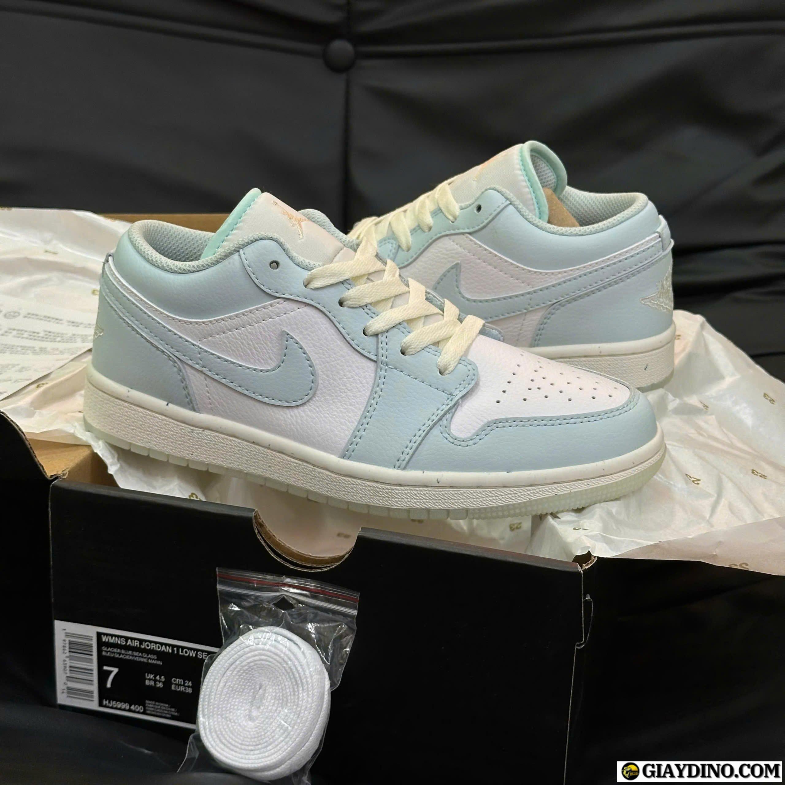 Giày Nike Air Jordan 1 Low Glacier Blue White