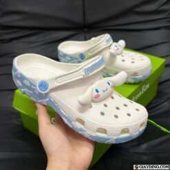 Dép Crocs Classic Clog Sanrio Trắng Xanh Dương