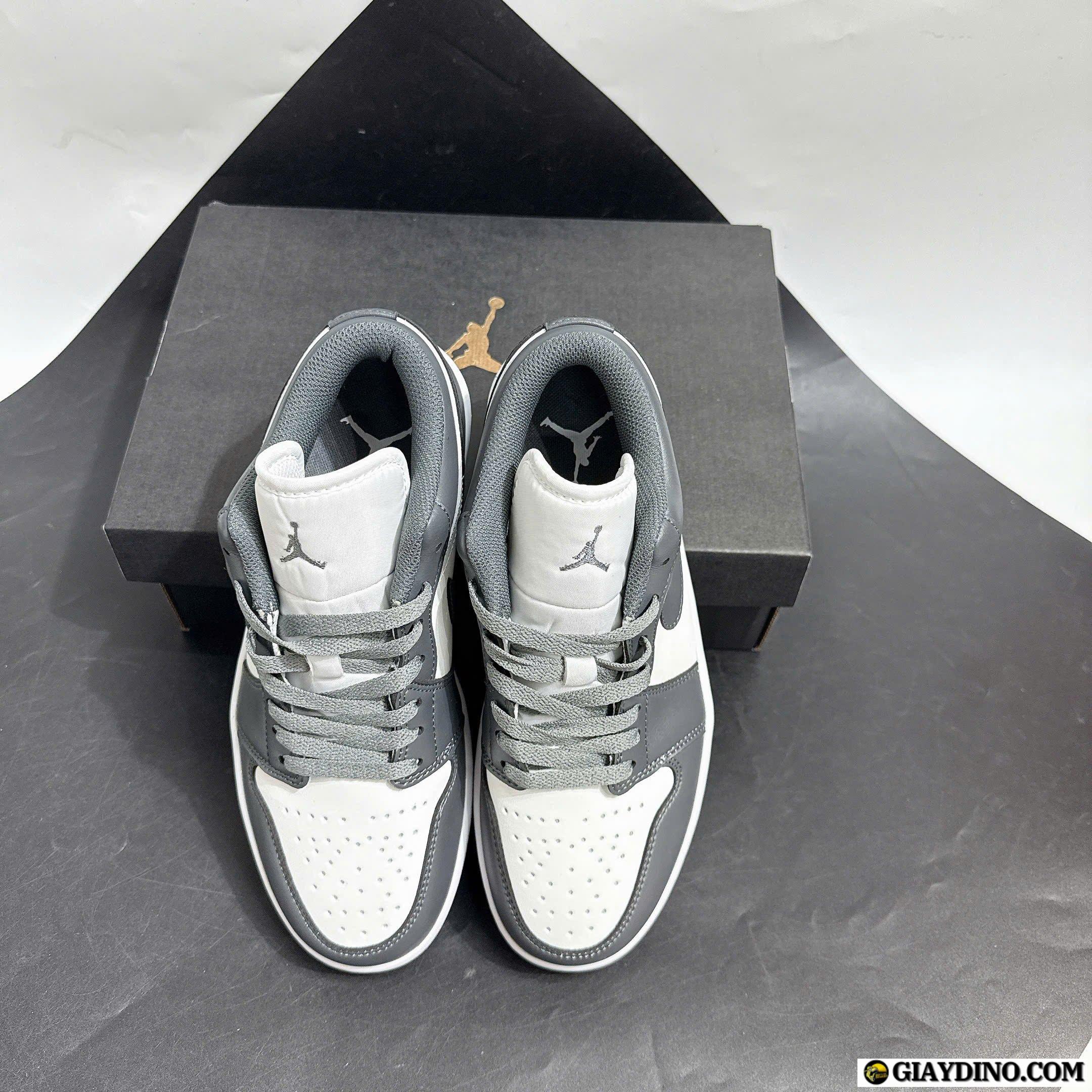 Giày Air Jordan 1 Low Grey White Cổ Thấp Giày Air Jordan 1 Low Grey White Cổ Thấp