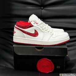 Giày JD1 Low Đỏ Trắng Bling