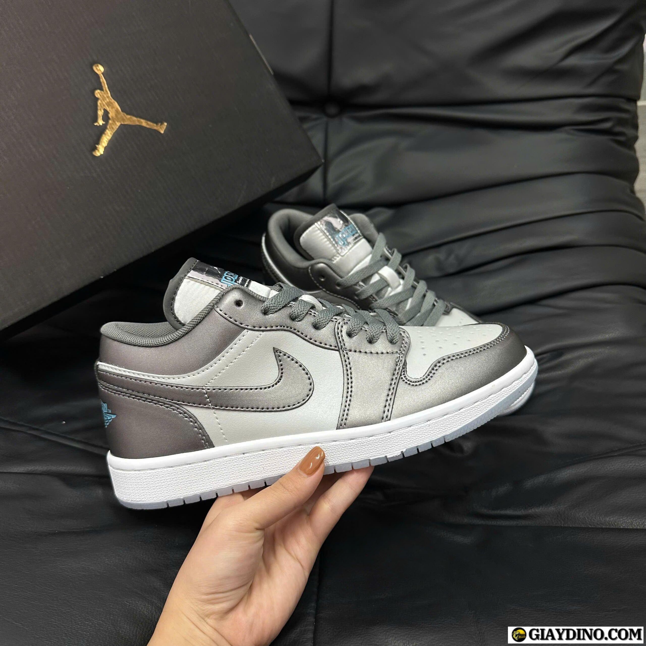 Giày Jordan 1 Cổ Thấp SE Silver Blue Giày Jordan 1 Cổ Thấp SE Silver Blue