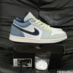 Giay Jordan 1 Co Thap SE Trang Xanh Denim Giày Jordan 1 Cổ Thấp SE Trắng Xanh Denim