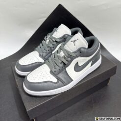 Giay Jordan 1 Co Thap Xam Trang Iron Grey Giày Jordan 1 Cổ Thấp Xám Trắng Iron Grey