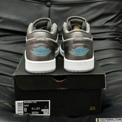 Giay Jordan 1 Low SE Silver Blue Xam Xanh Giày Jordan 1 Low SE Silver Blue Xám Xanh