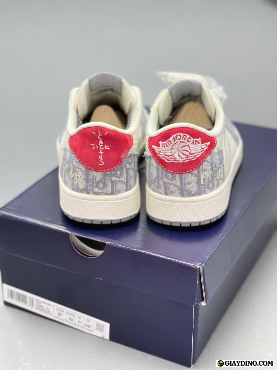 Giày Jordan 1 Low Travis Scott Dior Gót Đỏ Giày Jordan 1 Low Travis Scott Dior Gót Đỏ
