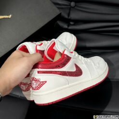 Giày Jordan 1 Low White Red