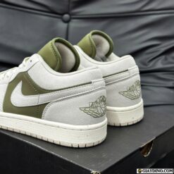 Giay Jordan 1 Medium Olive Sail Xanh Trang Giày Jordan 1 Medium Olive Sail Xanh Trắng