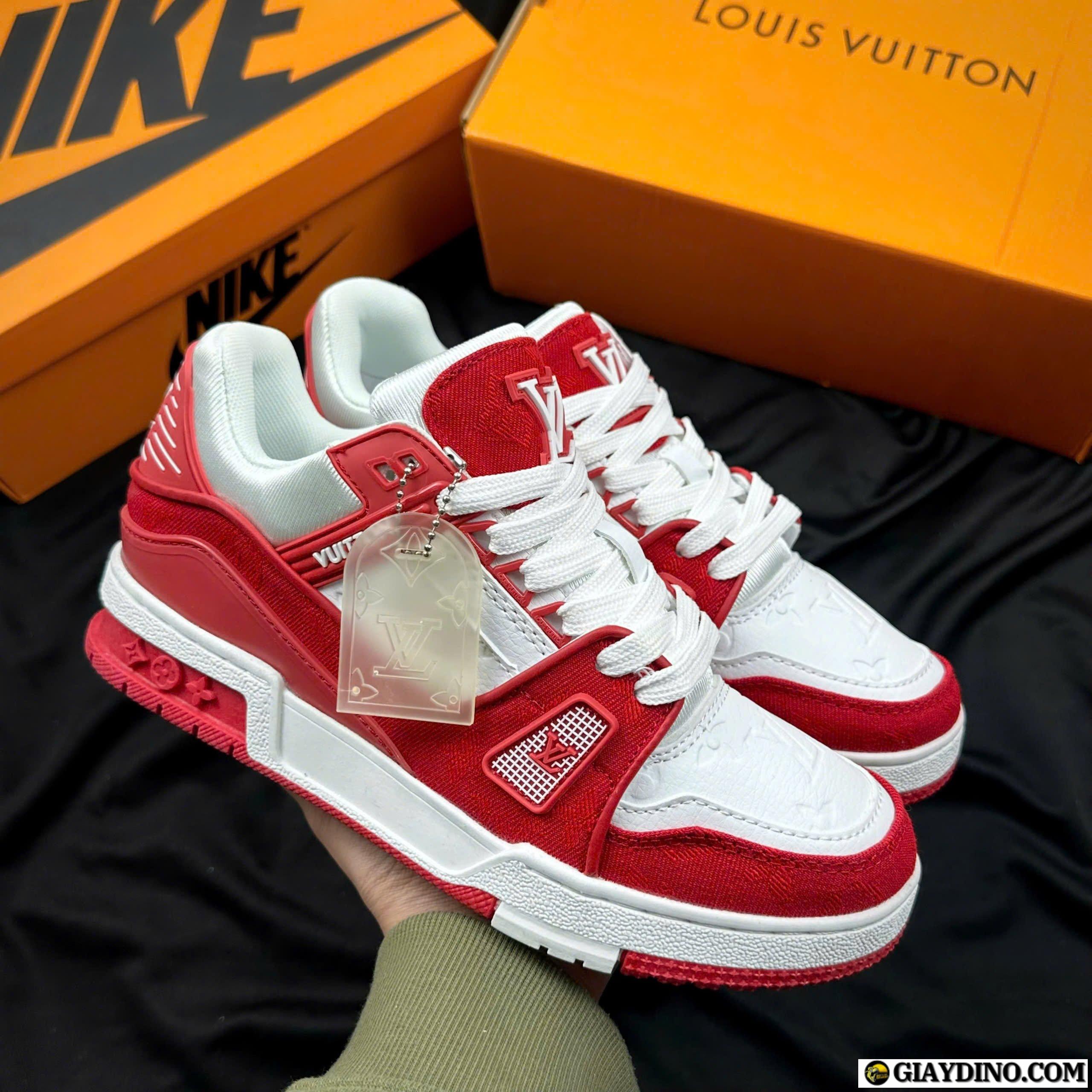 Giày LV Trainer Red White Giày LV Trainer Red White