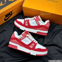 Giay Louis Vuitton Trainer Red White Giày Louis Vuitton Trainer Red White