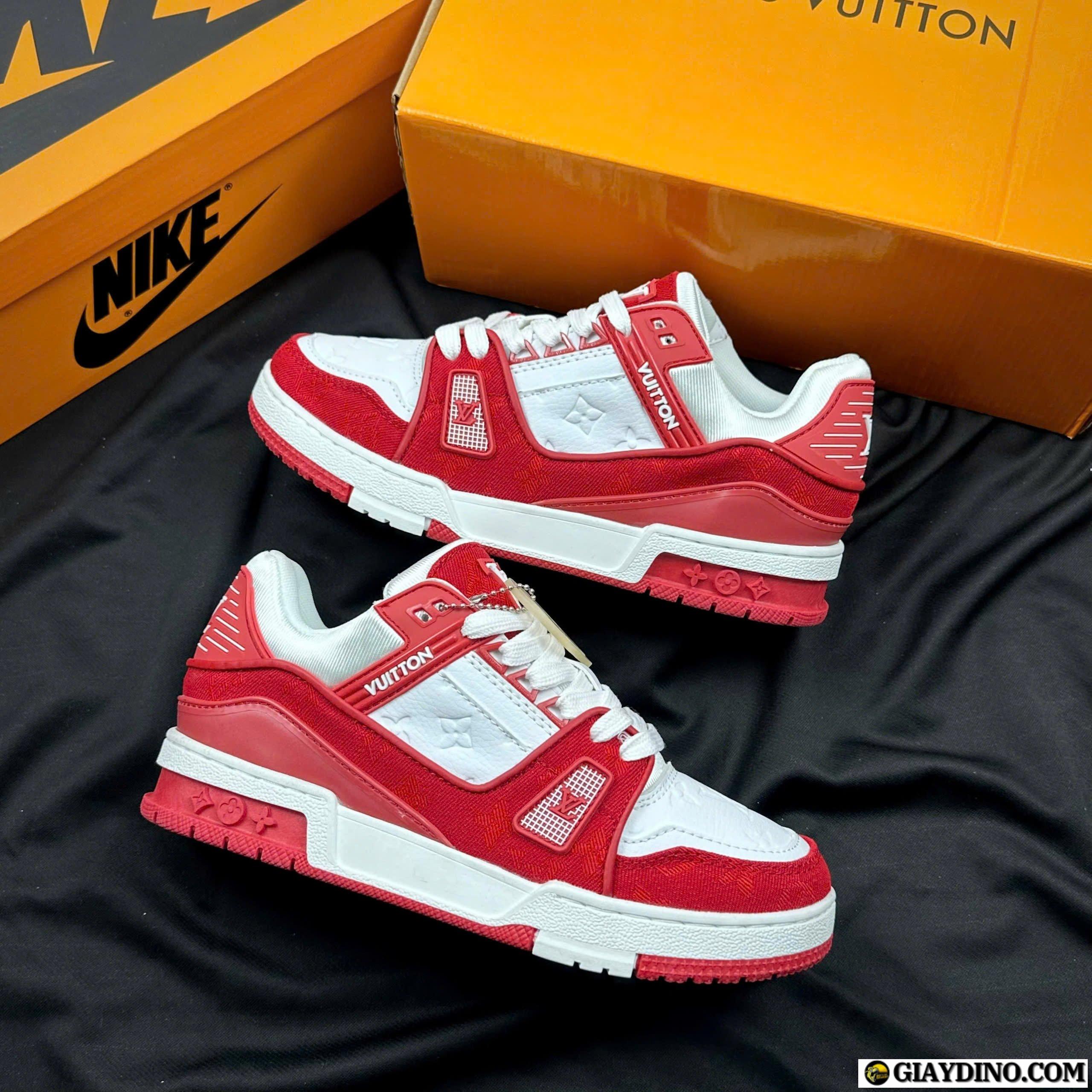 Giày Louis Vuitton Trainer Red White Giày Louis Vuitton Trainer Red White