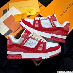 Giay Louis Vuitton Trainer Trang Do Giày Louis Vuitton Trainer Trắng Đỏ