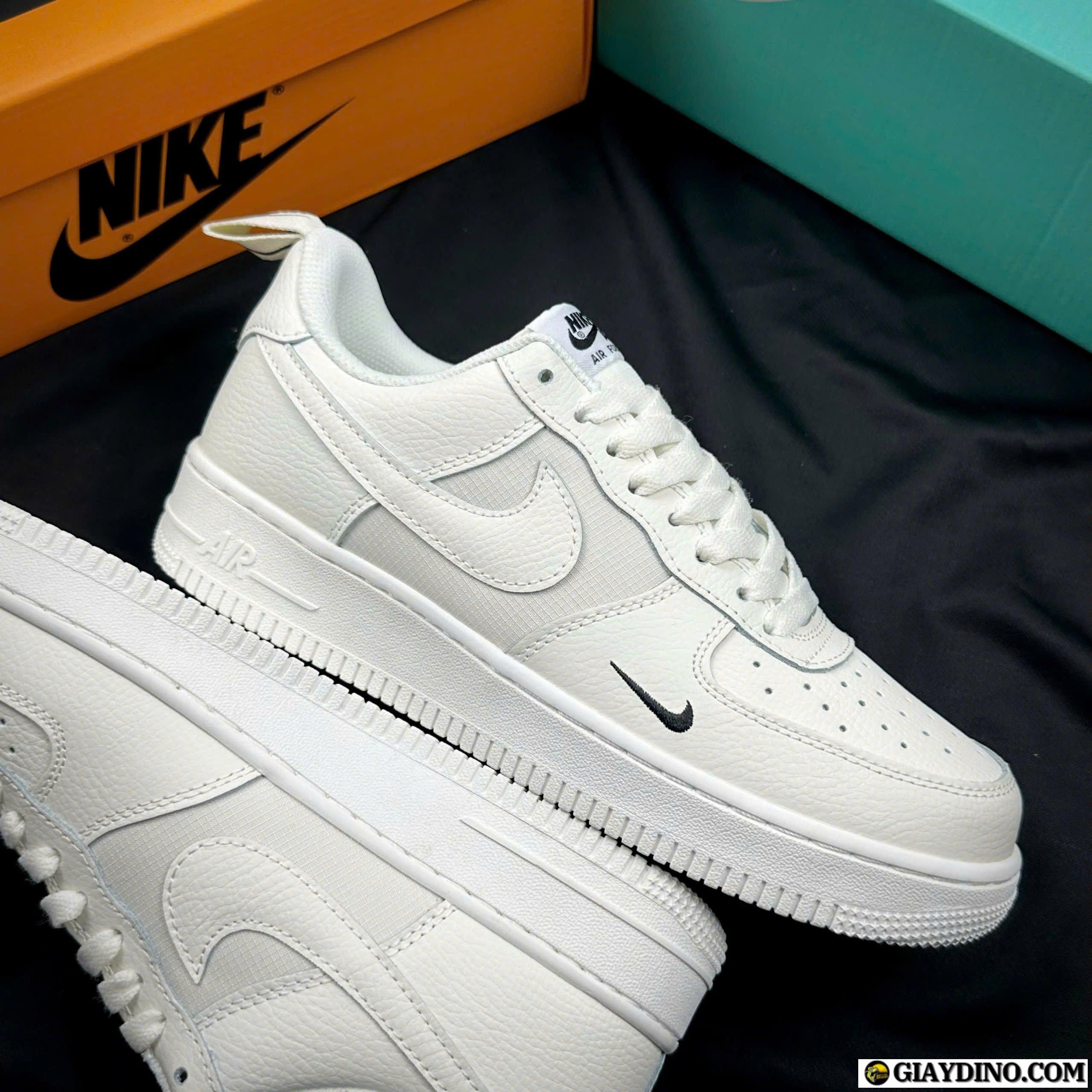 Giày Nike Air Force 1 07 Sail Ripstop Trắng Đen Giày Nike Air Force 1 07 Sail Ripstop Trắng Đen