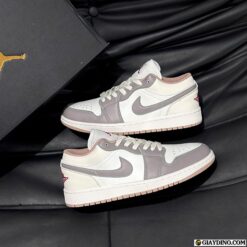 Giày Nike Air Jordan 1 Cổ Thấp Xám Đỏ
