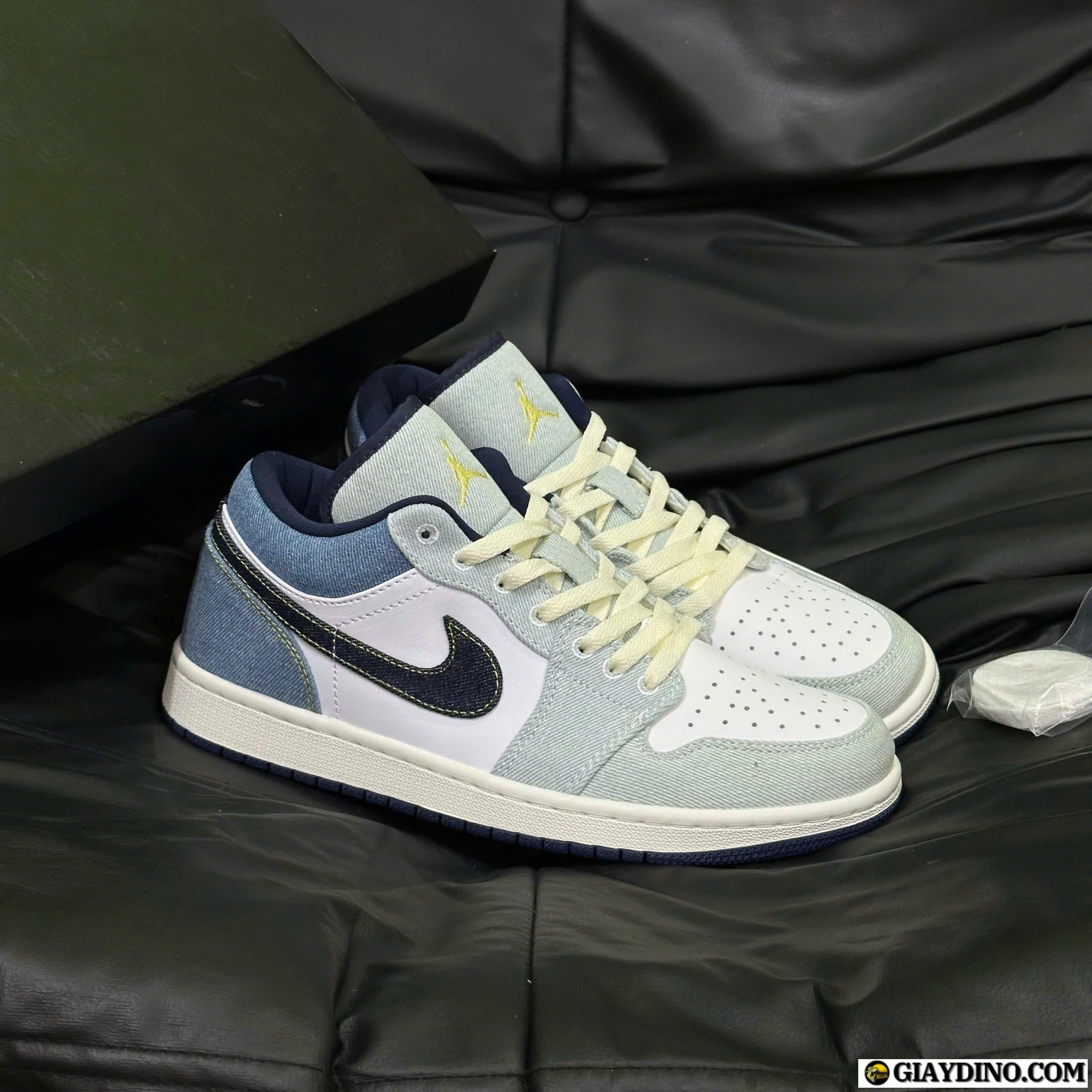 Giày Nike Air Jordan 1 Denim Trắng Xám Giày Nike Air Jordan 1 Denim Trắng Xám