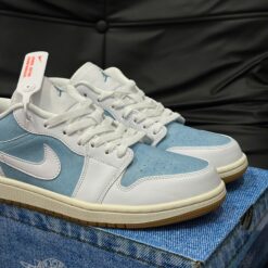 Giay Nike Air Jordan 1 Low Denim Trang Xanh Giày Nike Air Jordan 1 Low Denim Trắng Xanh