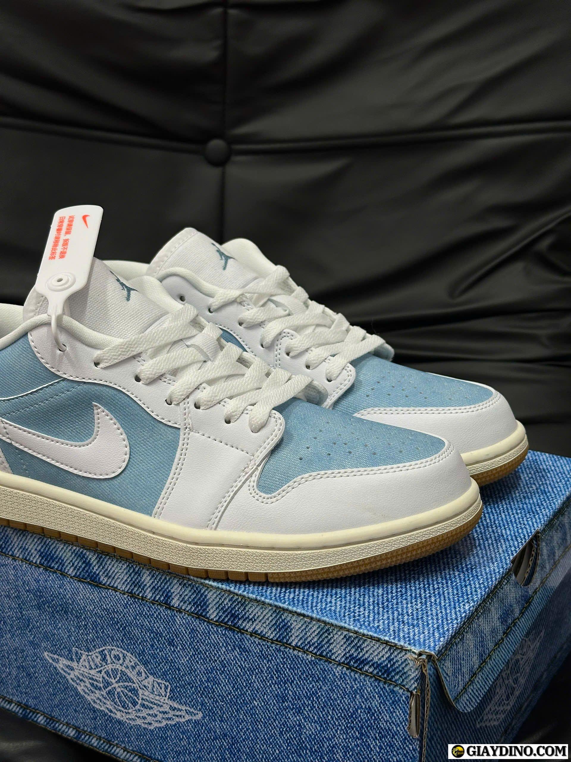 Giày Nike Air Jordan 1 Low Denim Trắng Xanh Giày Nike Air Jordan 1 Low Denim Trắng Xanh