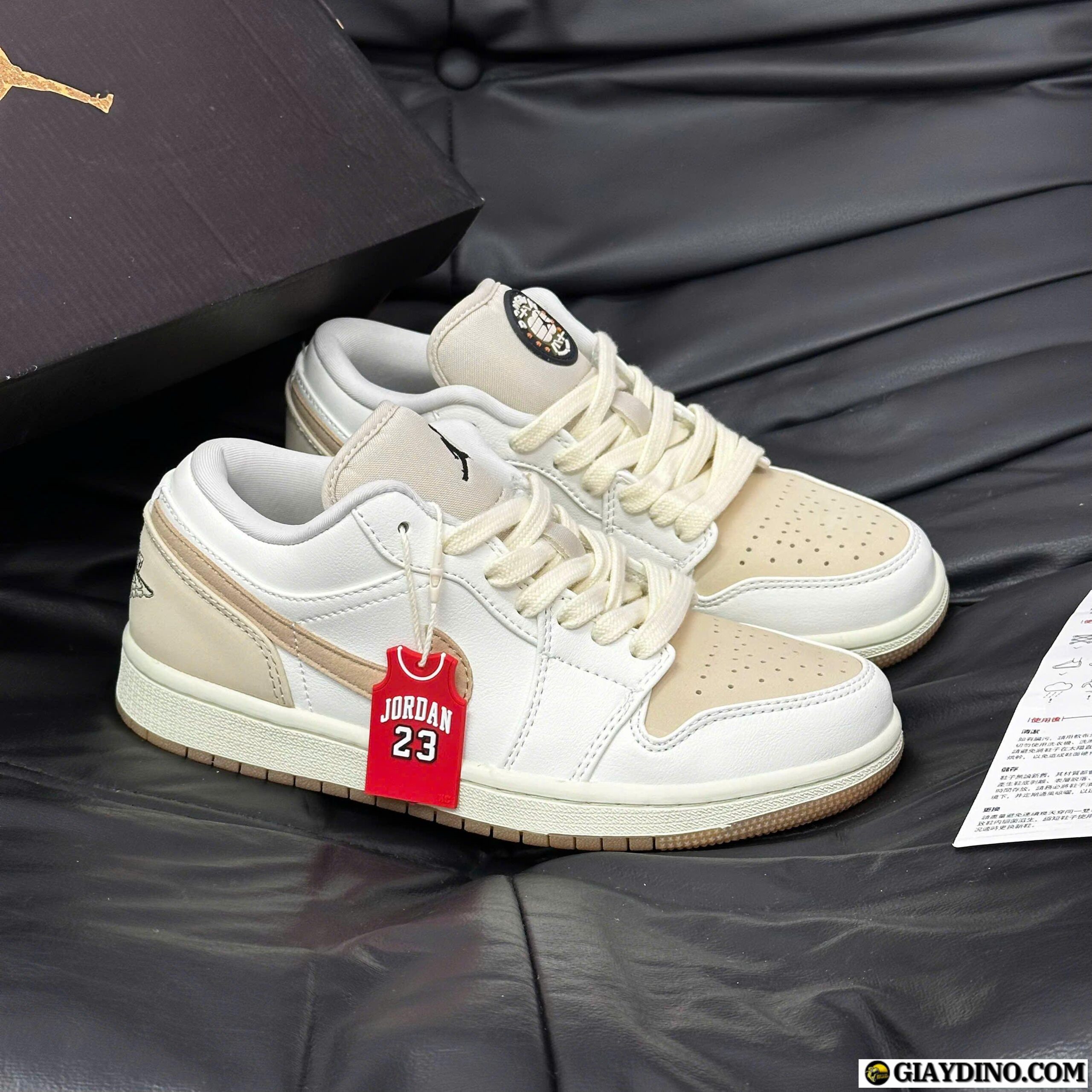 Giày Nike Air Jordan 1 Low Dongdan Trắng Nâu Giày Nike Air Jordan 1 Low Dongdan Trắng Nâu
