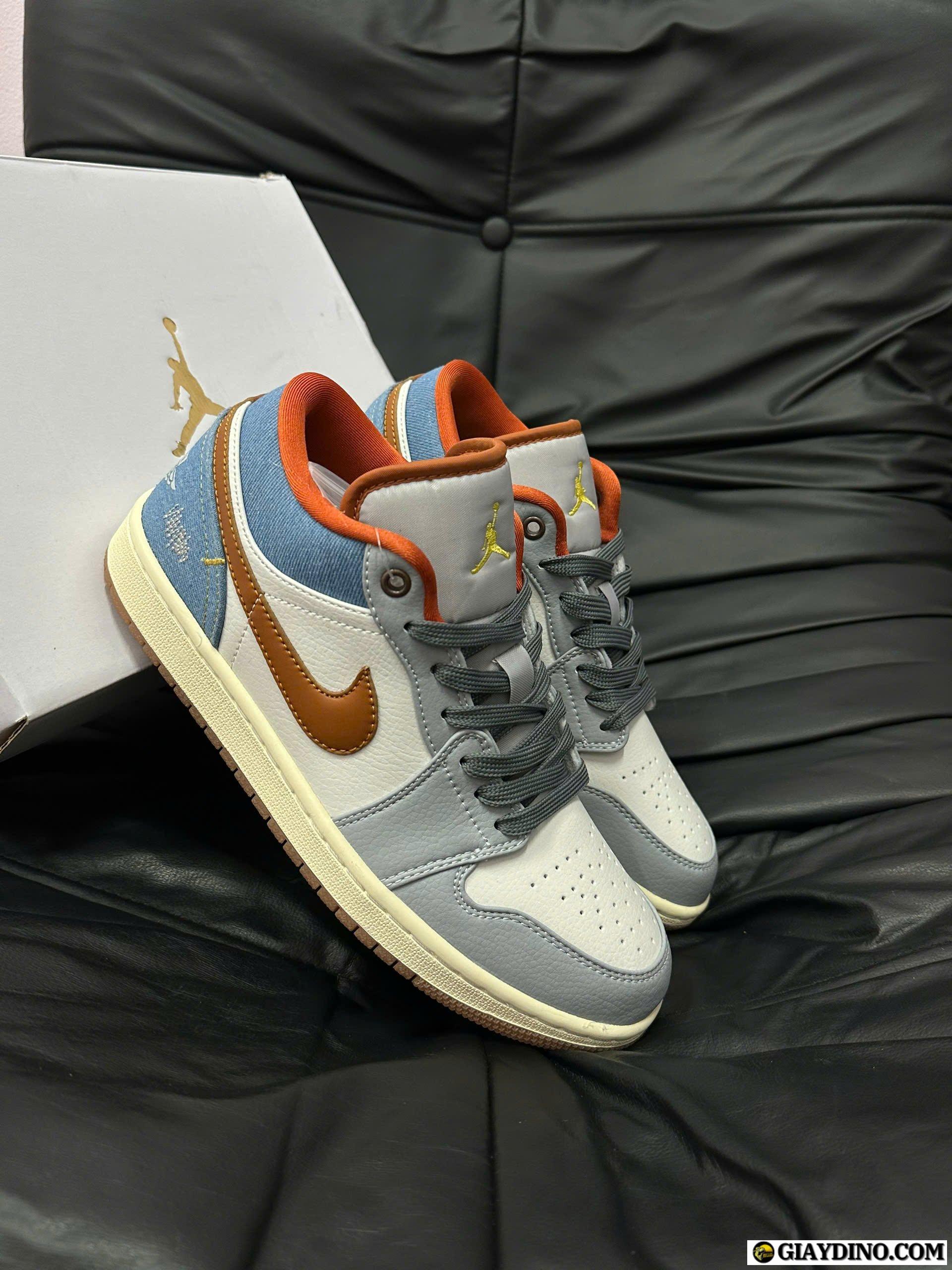 Giày Nike Air Jordan 1 Low Phantom Denim Brown Giày Nike Air Jordan 1 Low Phantom Denim Brown