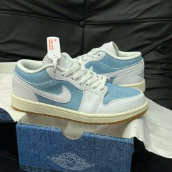Giay Nike Air Jordan 1 Low SE Denim Worn Blue White Giày Nike Air Jordan 1 Low SE Denim Worn Blue White