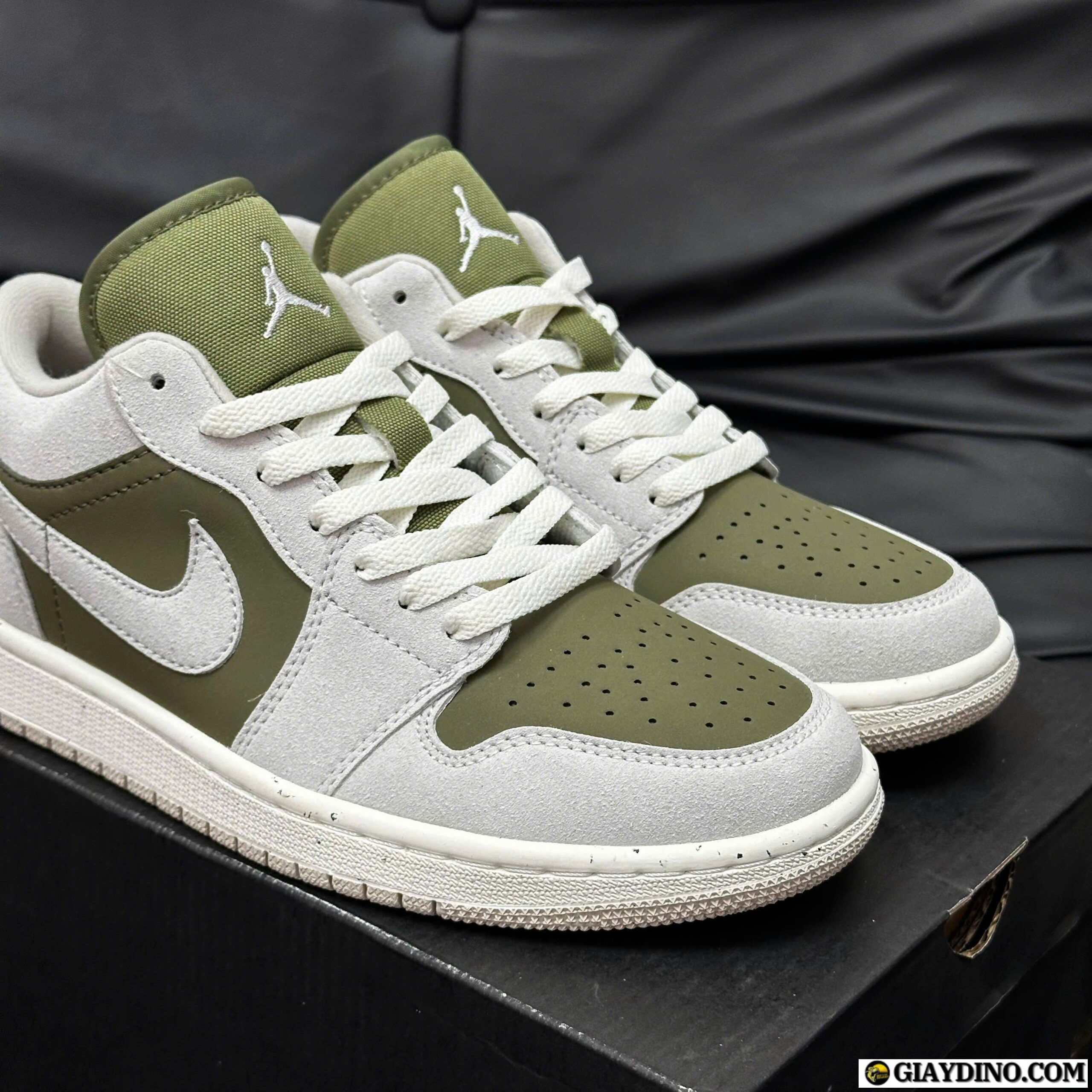 Giày Nike Air Jordan 1 Low SE Medium Olive Sail Light Orewood Brown Giày Nike Air Jordan 1 Low SE Medium Olive Sail Light Orewood Brown