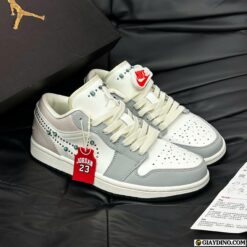 Giày Nike Air Jordan 1 Low Turquoise Xám Trắng