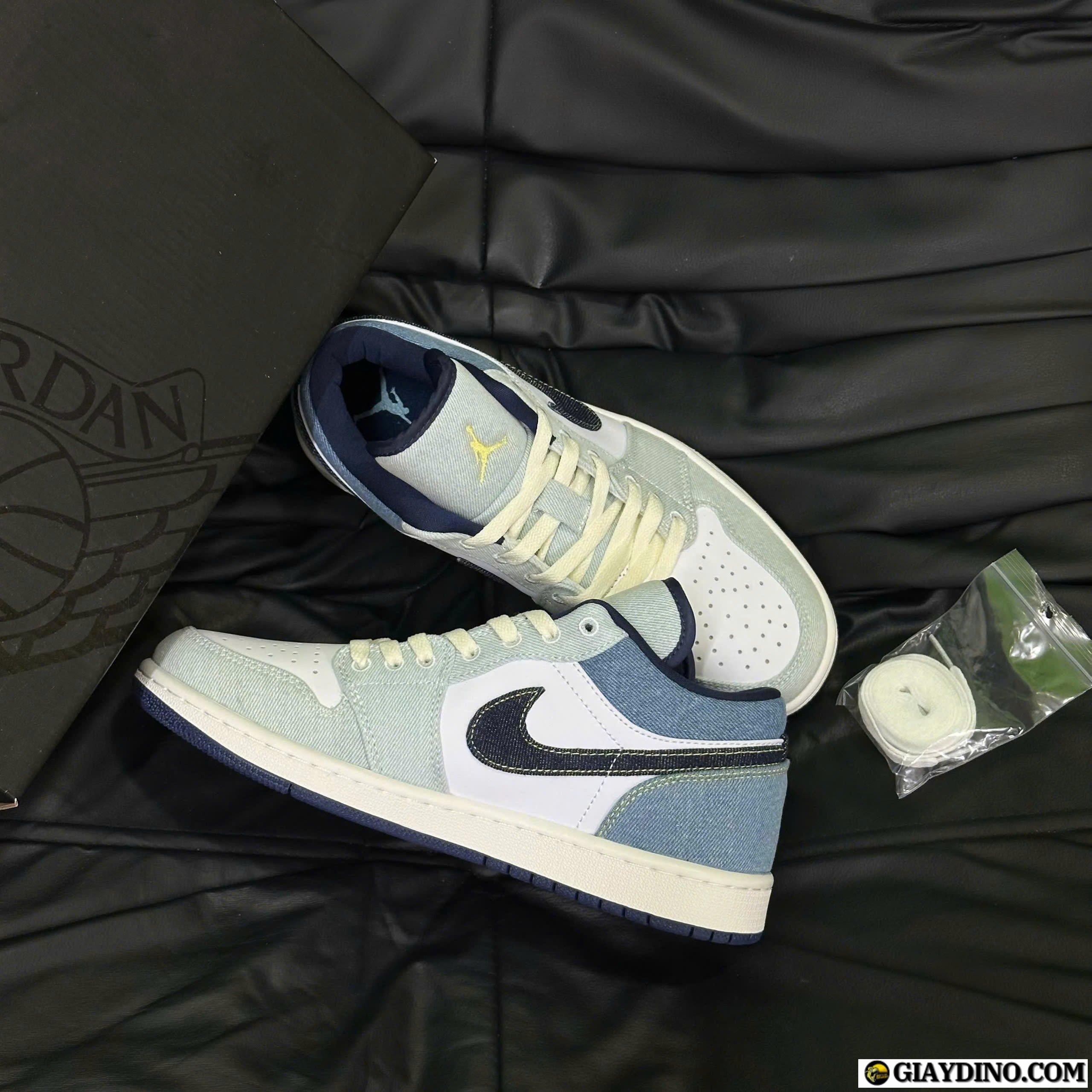 Giày Nike Air Jordan 1 SE Light Denim Cổ Thấp Giày Nike Air Jordan 1 SE Light Denim Cổ Thấp