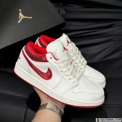 Giày Nike Jordan 1 Trắng Đỏ Cổ Thấp