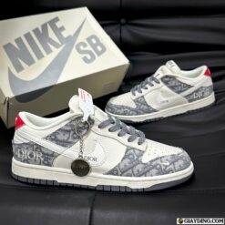 Giay Nike SB Dunk Low Top Dior Grey Giày Nike SB Dunk Low Top Dior Grey