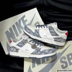 Giay Nike SB Dunk Low Top Dior White Gray Giày Nike SB Dunk Low Top Dior White Gray
