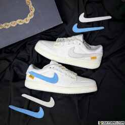 Giay Nike Union LA Air Jordan 1 KO Xam Xanh Trang Giày Nike Union LA Air Jordan 1 KO Xám Xanh Trắng