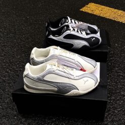 Giay Puma Bella Trang Kem Bac Giày Puma Bella Trắng Kem Bạc