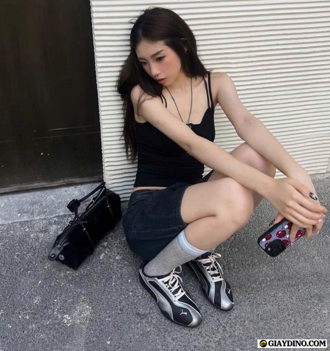 Giày Puma Bella V2 Black Aged Silver Giày Puma Bella V2 Black Aged Silver