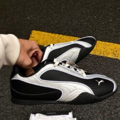 Giay Puma Bella V2 Leather Black Aged Silver Giày Puma Bella V2 Leather Black Aged Silver