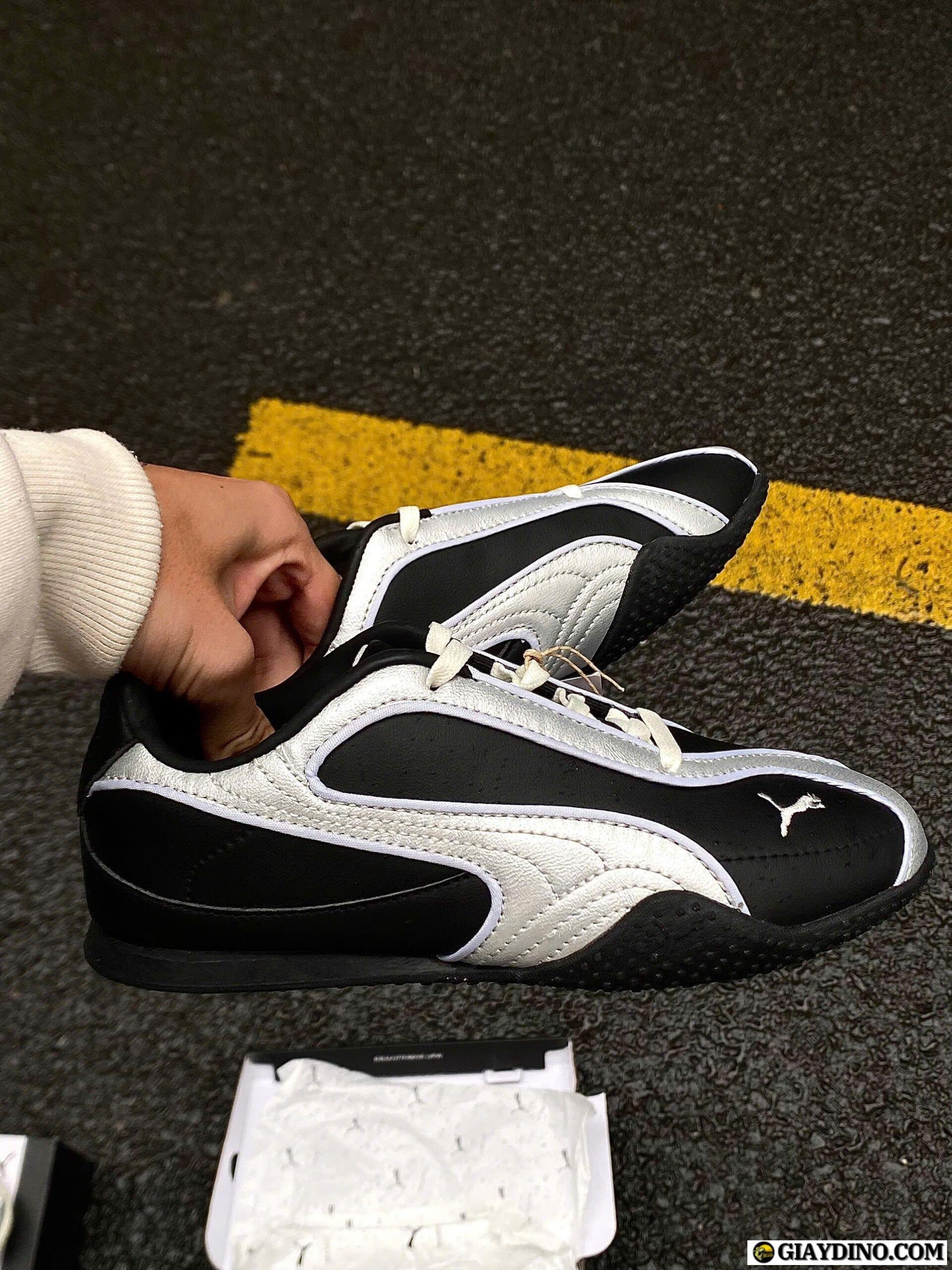 Giày Puma Bella V2 Leather Black Aged Silver Giày Puma Bella V2 Leather Black Aged Silver