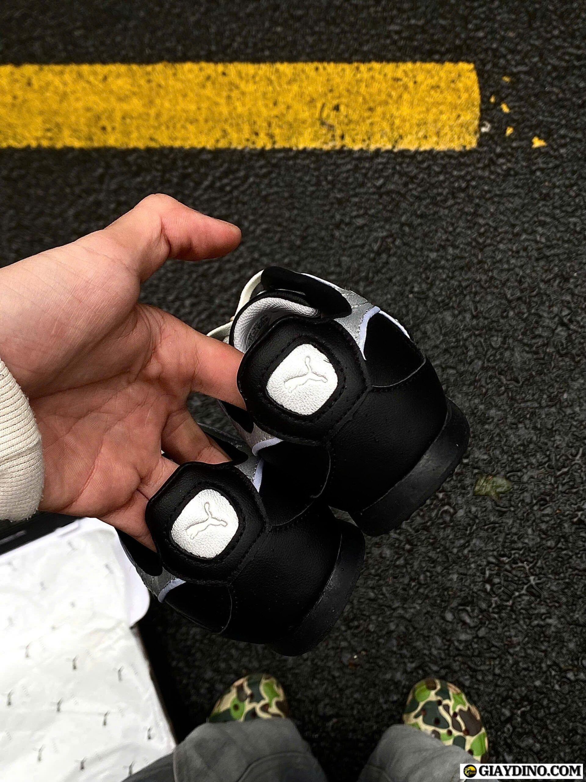 Giày Puma Bella V2 Leather Black Silver Đen Bạc Giày Puma Bella V2 Leather Black Silver Đen Bạc