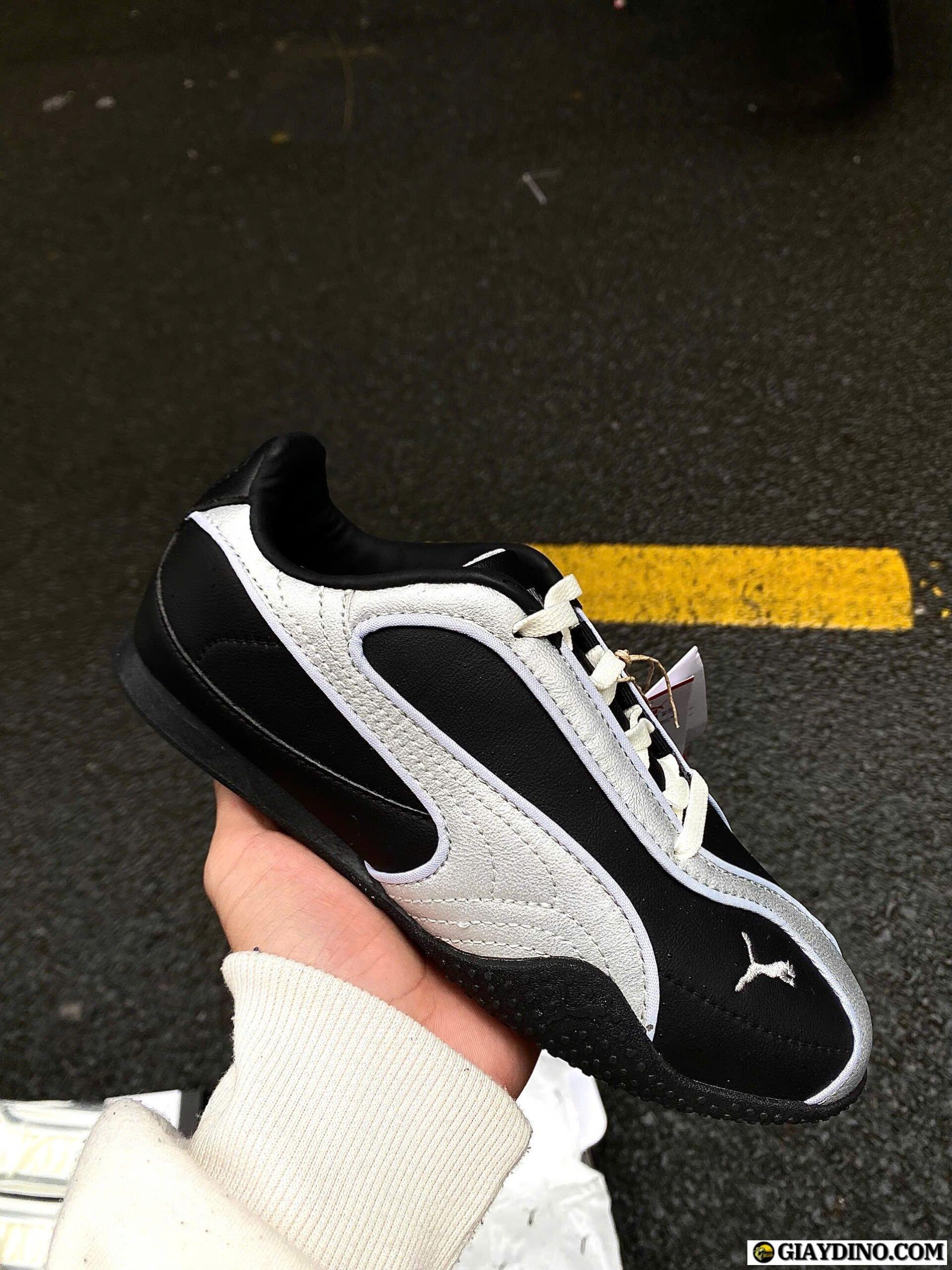 Giày Puma Bella V2 Leather Black Silver Giày Puma Bella V2 Leather Black Silver